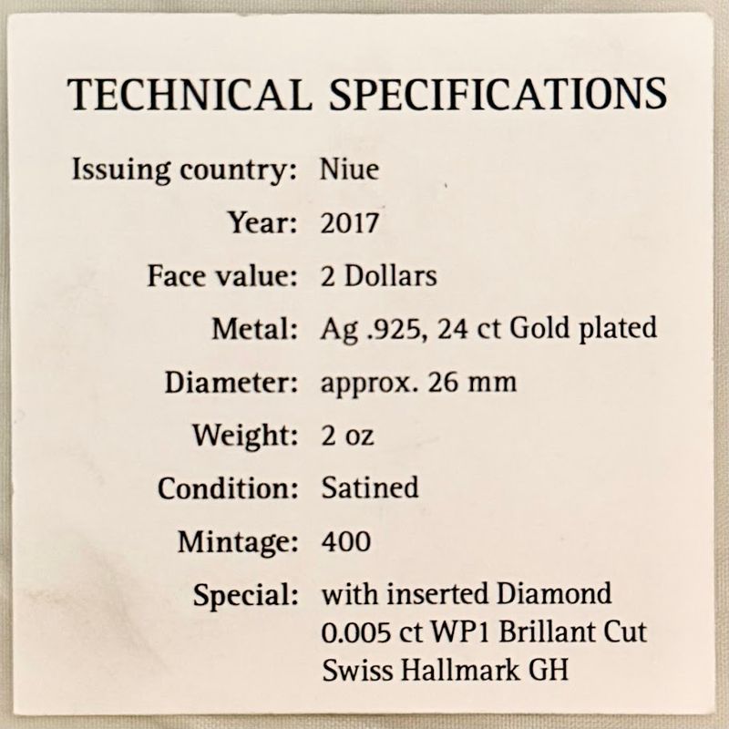 3D Golden Diamond Globe Coin - Poland